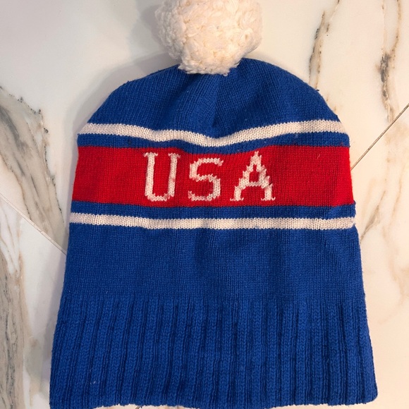 Unisex Ralph Lauren Navy Knit Hat - Picture 2 of 4